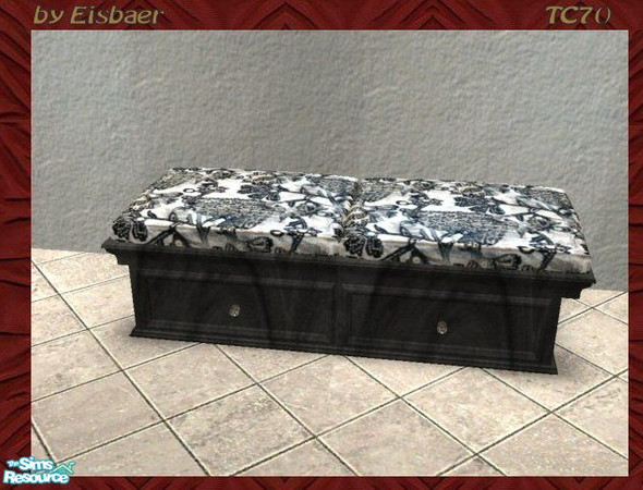Sims 2 — Chez Dark Princess TC70 - Windowseat by Eisbaerbonzo — Wooden windowseat with (non-working) drawers