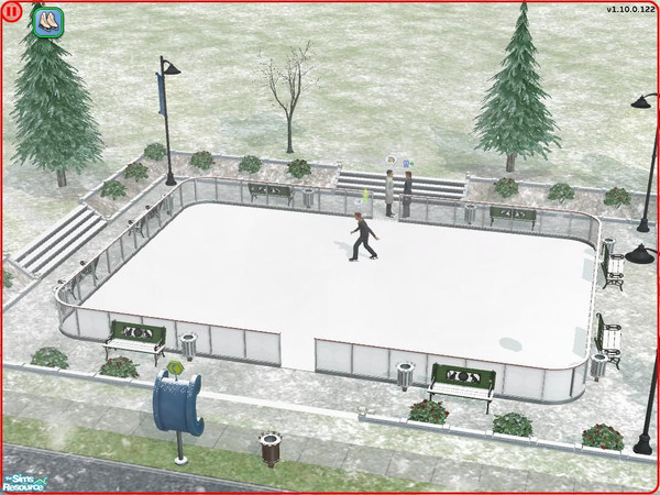 Sims 2 — Town Ice Rink by daman19942 — For the convience of the sims in your town, it has set up this ice rink for casual