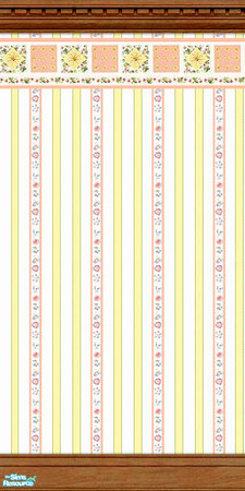 Sims 2 — American Girl Walls - Part 3 - 01 by elektra274 — 1 of 5 walls designed to coordinate with the other parts of my