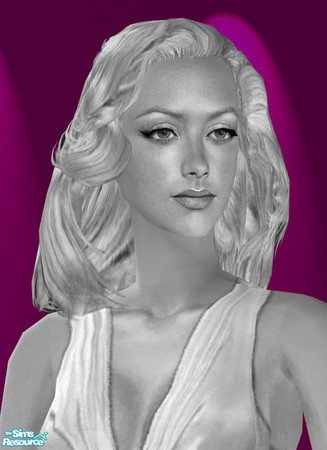 Sims 2 — Glow - New Mesh by ChazDesigns — A smooth and elegant hair with a feel of glow. Inspired by Christina Aguilera's