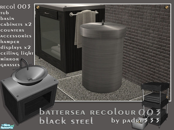 Sims 2 — Battersea Recol 03 - Laundry Hamper by Padre — Definitely one for those forgotten bachelor Sims. Jet-black ebony