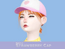 Sims 4 — [Norifu] Strawberry Cap | EA's Retexture by norifu — EA's cap retexture, comes with two swatches.