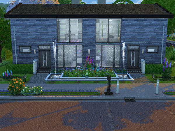 Sims 4 — Modern Duplex by Kurze172 — Fabulous modern duplex, both sides fully furnished, featuring one bedroom and one