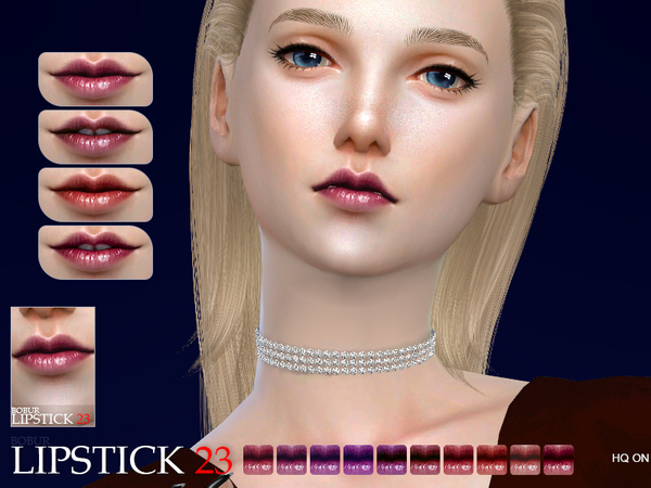 Sims 4 — Bobur Lipstick 23 by Bobur2 — 10 colors with teeth and without custom thumbnail HQ compatible for best results,