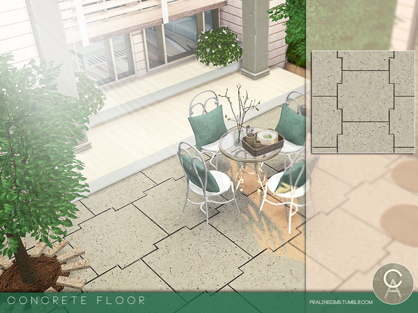 Sims 4 — Concrete Floor by Pralinesims — By Pralinesims