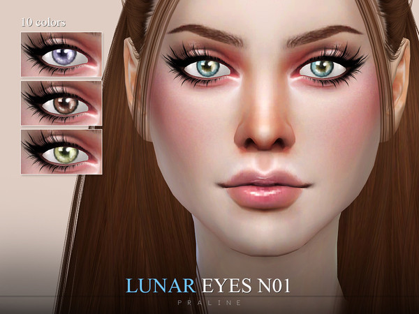 Sims 4 — Lunar Eyes N01 by Pralinesims — Eyes in 10 colors.