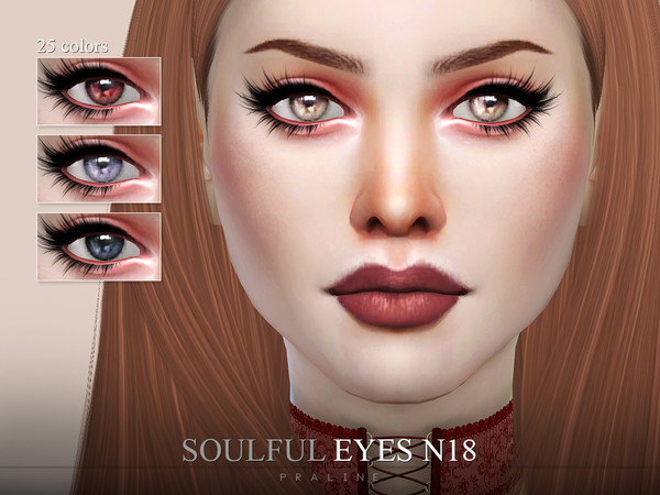 Sims 4 — Soulful Eyes N18 by Pralinesims — Eyes in 25 colors.