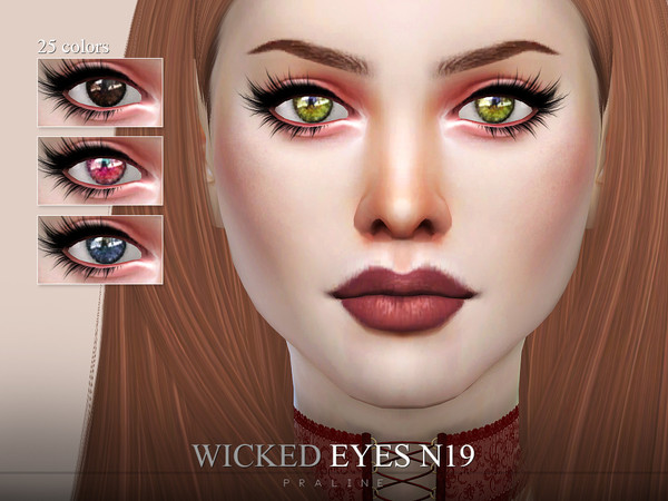 Sims 4 — Wicked Eyes N19 by Pralinesims — Eyes in 25 colors.