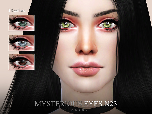 Sims 4 — Mysterious Eyes N23 by Pralinesims — Eyes in 15 colors.