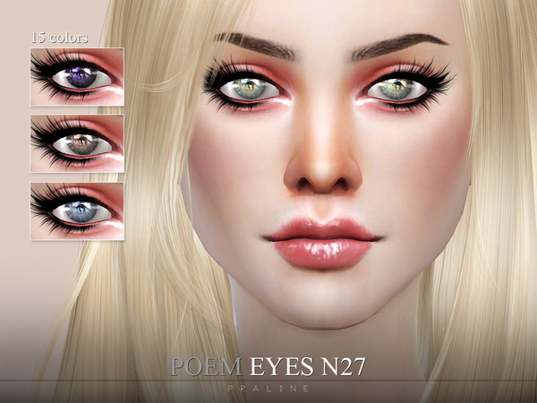 Sims 4 — Poem Eyes N27 by Pralinesims — Eyes in 15 colors.