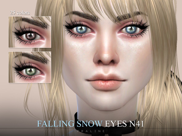 Sims 4 — Falling Snow Eyes N41 by Pralinesims — Eyes in 25 colors.