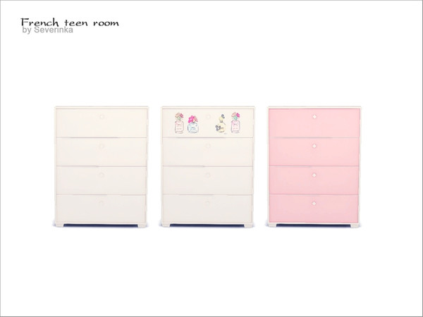 Sims 4 — [French teen room] - narrow cabinet by Severinka_ — Narrow cabinet From the set 'French teen room' 3 colors