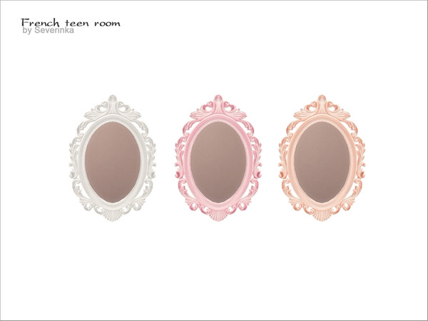 Sims 4 — [French teen room] - mirror by Severinka_ — Wall carved mirror From the set 'French teen room' 3 colors