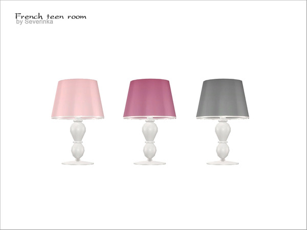 Sims 4 — [French teen room] - table lamp by Severinka_ — Table lamp From the set 'French teen room' 3 colors