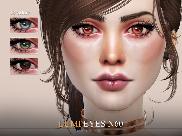 Sims 4 — Lumi Eyes N60 by Pralinesims — Reflecting, pure eyes in 18 colors for your sims. Works for all ages and genders.