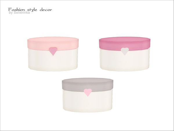 Sims 4 — [Fashion style decor] - round box large by Severinka_ — Roung box large From the set 'Fashion style decor' 3