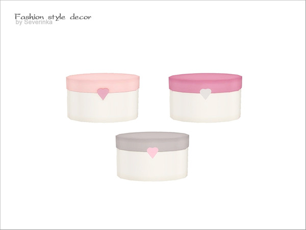 Sims 4 — [Fashion style decor] - round box small by Severinka_ — Round box small From the set 'Fashion style decor' 3