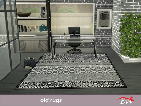 Sims 4 — Old rugs 2 by evi — Part of a set of four old rugs
