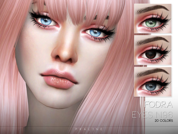 Sims 4 — Fodra Eyes N96 by Pralinesims — Eyes in 20 colors, all ages and genders. Under facepaint.