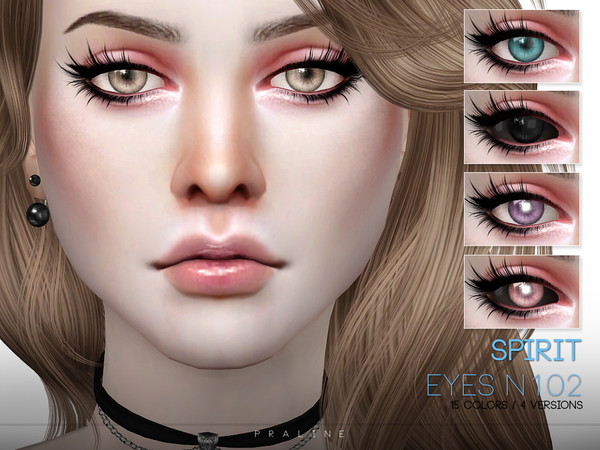 Sims 4 — Spirit Eyes N102 by Pralinesims — Eyes in 15 colors, 4 variations