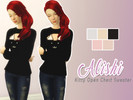 Sims 4 — Alishi - Kitty Open Chest Sweater by Alishi — Cute kitty Sweater available in 5 colors
