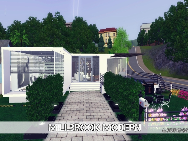 Sims 3 — Millbrook Modern by Diablo_SL — A single story very modern house made for newbie sims or a small family of sims.