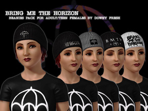 Sims 3 — Bring Me The Horizon Neutrals Beanie Pack for Girls by Downy Fresh — More BMTH swag! For Teens and Adult guys,