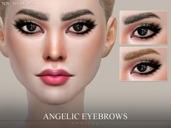 Sims 4 — Angelic Eyebrows N28 by Pralinesims — 16 colors, all ages and genders.