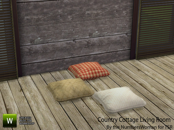 Sims 4 — Country Cottage Living Throw Pillow Flat by TheNumbersWoman — That country feel and ambience reflected by the