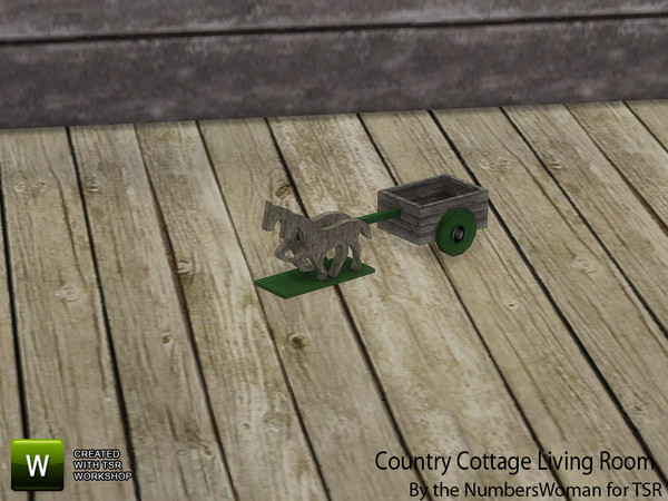 Sims 4 — Country Cottage Living Antique Horse Sculpture by TheNumbersWoman — That country feel and ambience reflected by