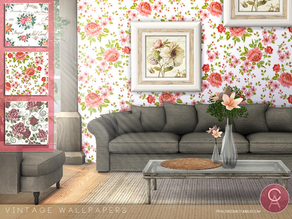 Sims 4 — Vintage Wallpapers by Pralinesims — By Pralinesims