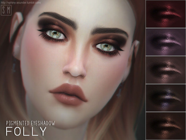 Sims 4 — [ Folly ] - Eyeshadow by Screaming_Mustard — A set of dark and pigmented eyeshadows. For females, teen +. With