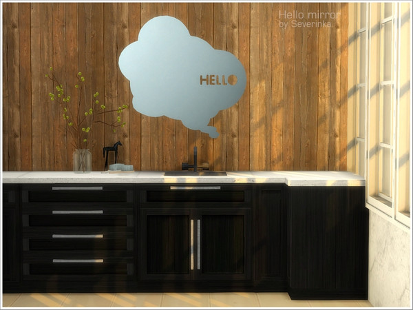 Sims 4 — Wall mirror Hello by Severinka_ — Wall mirror Hello Moving on the wall 3 colors