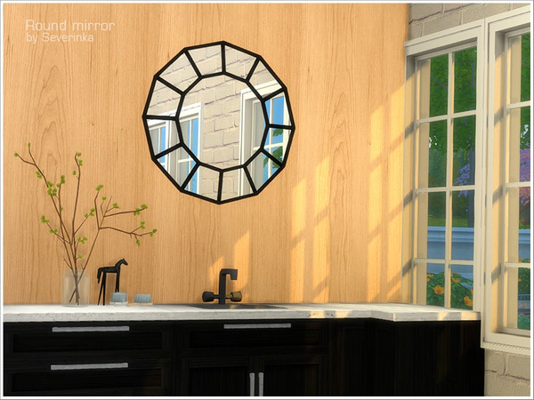Sims 4 — Wall mirror Round by Severinka_ — Wall mirror Round Moving on the wall 4 colors