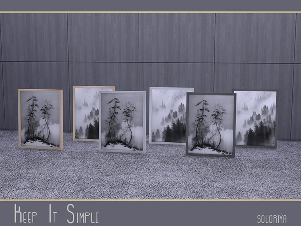 Sims 4 — Keep It Simple Floor Paintings by soloriya — Floor paintings in black and white colors. Part of Keep It Simple