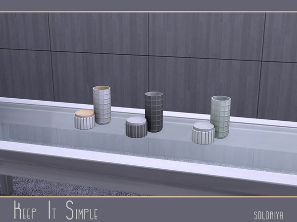 Sims 4 — Keep It Simple Two Vessels by soloriya — Two decorative vessels. Part of Keep It Simple set. 3 color variations.