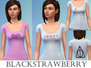 Sims 4 — [BlackStrawberry] White Top Recolor Female by Kimimpossible21 — * available in 3 swatches * maxis base game