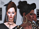 Sims 4 — Nelly Big Hoops by Blue8white — 2 Swatches New mesh by me HQ Texture (1024x2048) All Lods Custom Thumbnail Teen