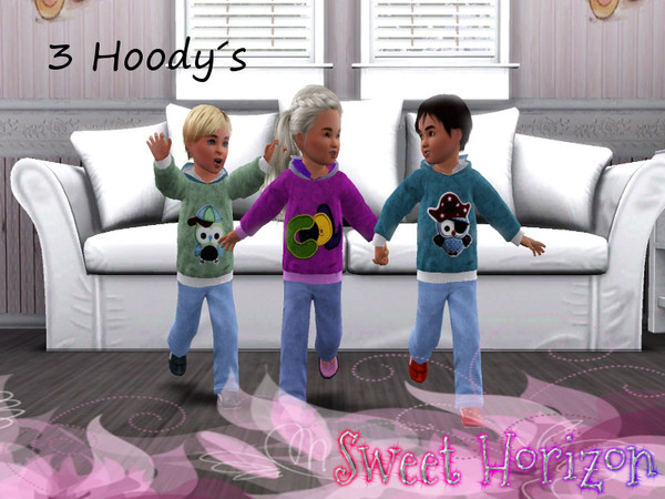 Sims 3 —  by Sweet_Horizon — Here I have for you today very great sweaters with owls For boys and girls Can be dyed