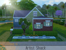 Sims 4 — Artist Shack by apandatam2 — A place to unleash all your Sim's artistic skills.