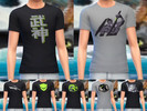 Sims 4 — Overwatch Genji Spray T-shirts by starwarspotato — T-shirts with some Genji sprays on them