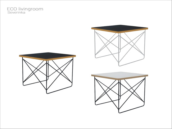 Sims 4 — [ECO livingroom] - square coffee table by Severinka_ — Square coffee table From the set 'ECO livingroom'