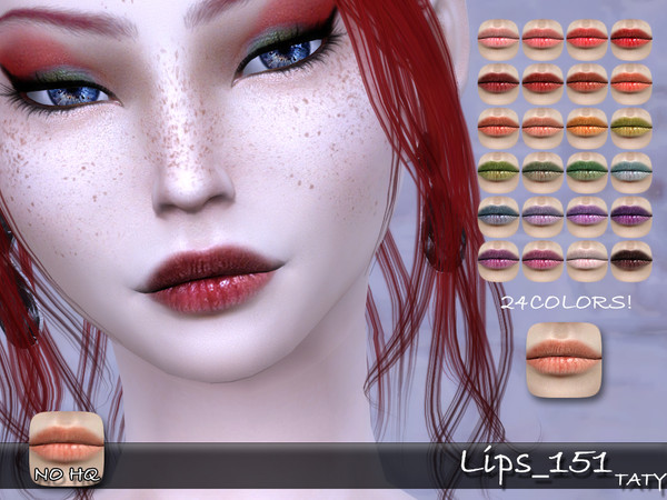 Sims 4 — [Ts4]Taty_Lips_151 by tatygagg — - Female - Human, Alien - Teen to Elder - Hq Compatible