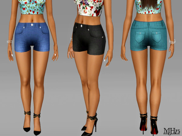 Sims 3 — S3 Benzo Shorts [AF]  by Margeh-75 — -recolourable -cas/launcher thumbnail Please do not reupload, modify, copy