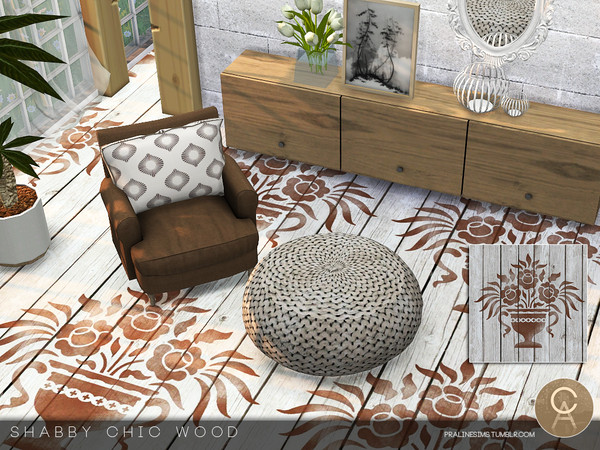 Sims 4 — Shabby Chic Wood by Pralinesims — By Pralinesims
