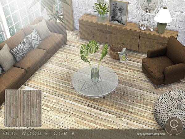 Sims 4 — Old Wood Floor 8 by Pralinesims — By Pralinesims