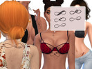 Sims 4 — Infinity tattoo set by JigglySimmer — Teen - elder 4 tattoos 5 swatches each