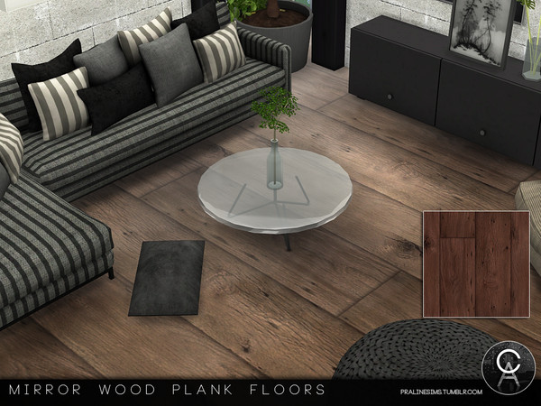 Sims 4 — Mirror Wood Plank Floors by Pralinesims — By Pralinesims