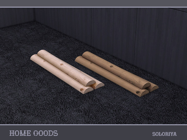Sims 4 — Home Goods Lumber by soloriya — Three wooden boards in one mesh. Part of Home Goods set. 2 color variations.