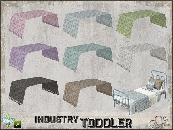 Sims 4 — Industry Toddler Blanket for Toddlerbed by BuffSumm — Part of the *Industry Series* ***TSRAA***
